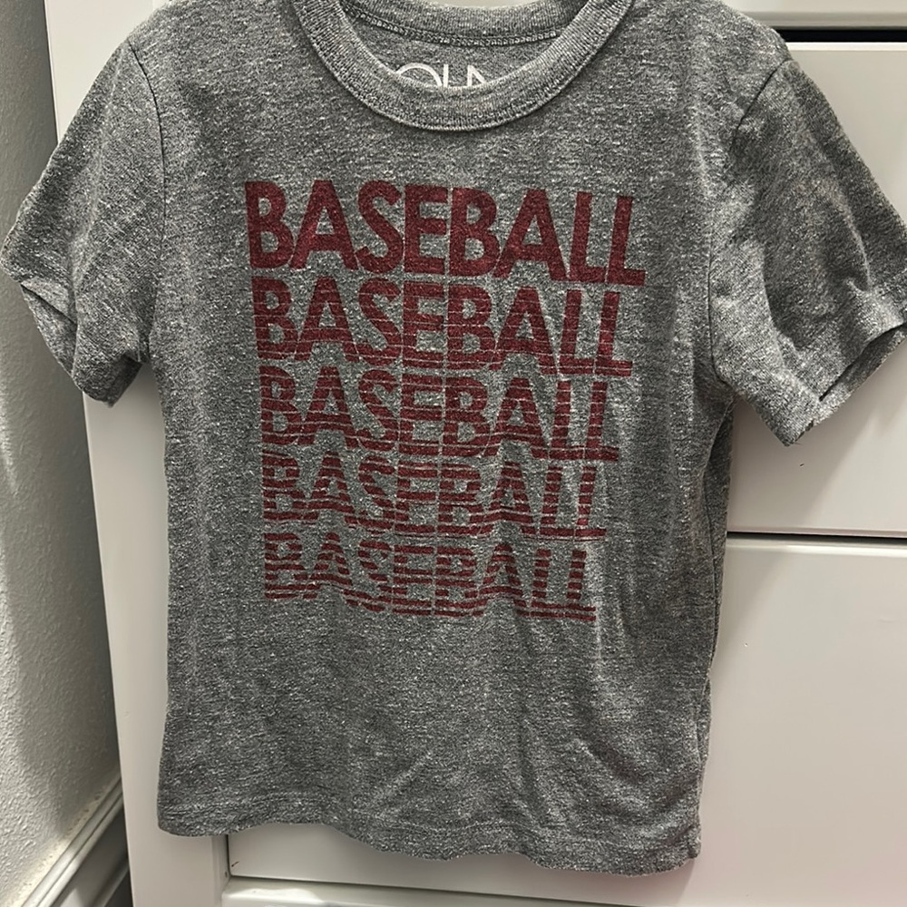 Gray Baseball Kids T-Shirt